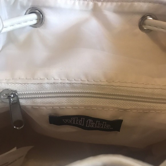 Wild Fable Mini Cream Backpack with Silver Hardware and Wooden Button Cl… - Picture 6 of 9